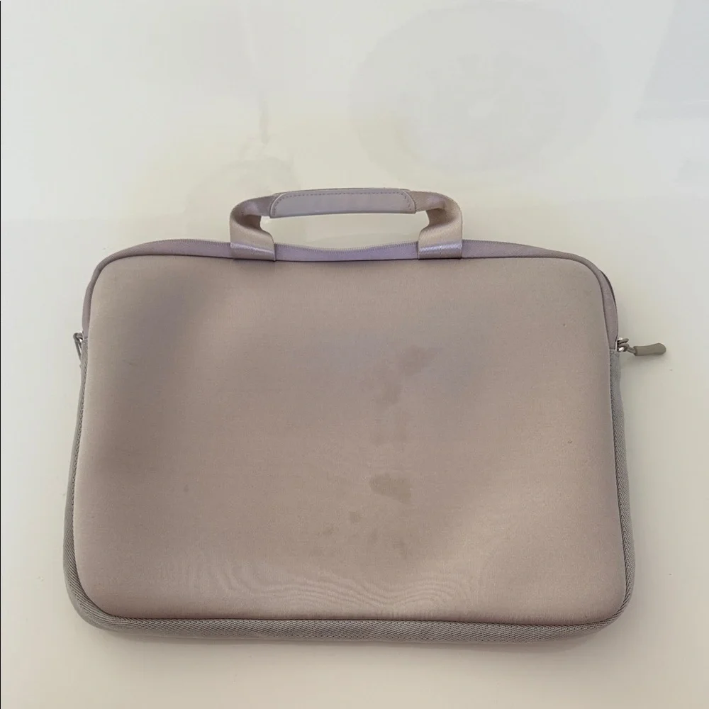 Silver Laptop Briefcase with Padded Handle